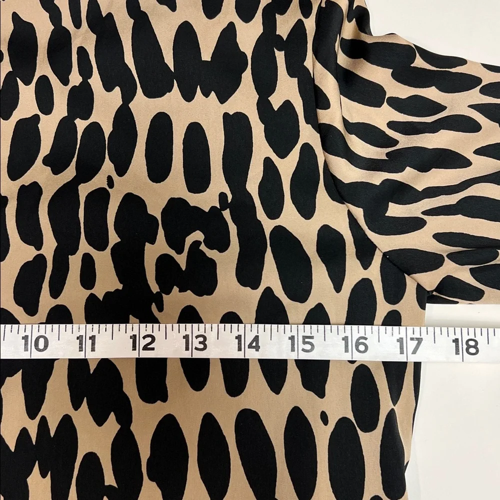 LOFT Black and Tan Patterned Sheath Dress - Picture 14 of 16
